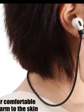 Black Earbud Neckband Cable for Secure Fit